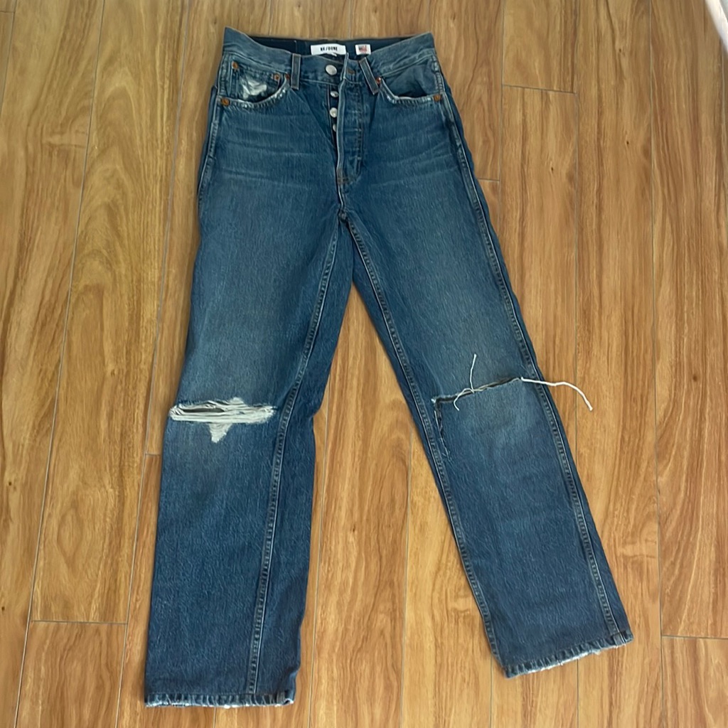 Redone High-Waisted 90s Jeans Size 24 Never Worn